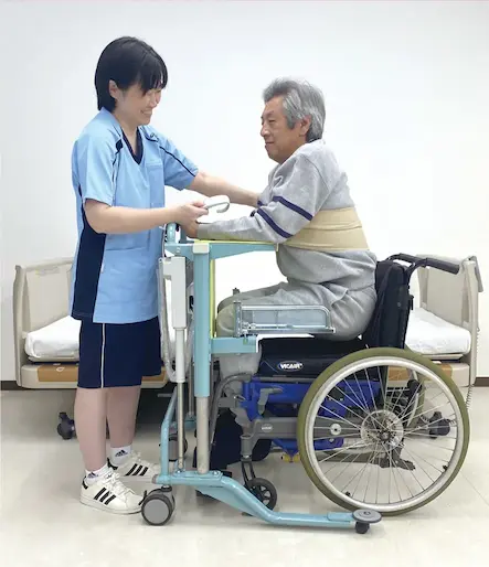 介護ロボット「移乗です」Ⅱ_ベッドから車いすへ
